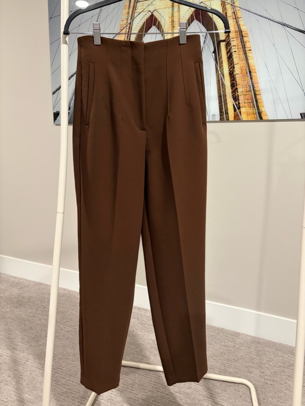 Zara Chocolate Brown High Waisted Pant